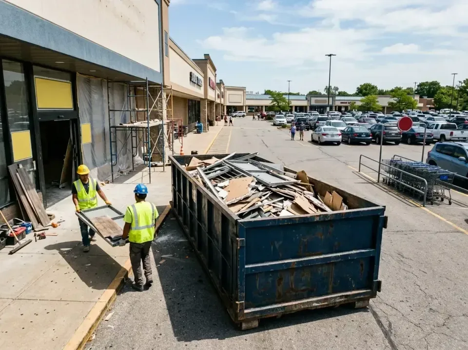 retail-store-renovation-debris-003 — frequently asked questions, Roll-off Dumpster Rentals in Jerseyville, IL
